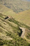 Rattlesnake Grade (WA 129) winds down to Grande Ronde valley, view south