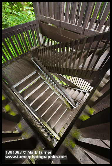 Observation tower steps, view from above