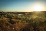 Sunset over Seep Lakes Wildlife Management Area from near Susan Lake, view south w/ Sagebrush & Cheatgrass